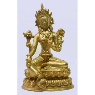 GRNE TARA Buddha Skulptur Messing blank M15